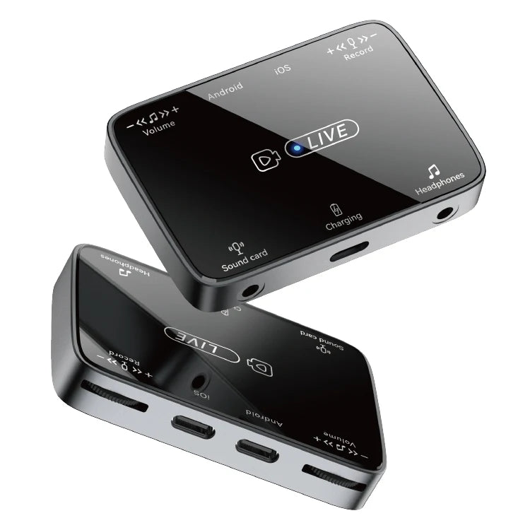 JMT-858634 3-in-1 Stereo Live Sound Card Adapter for iPhone and Android with 3.5mm Audio and Microphone Input