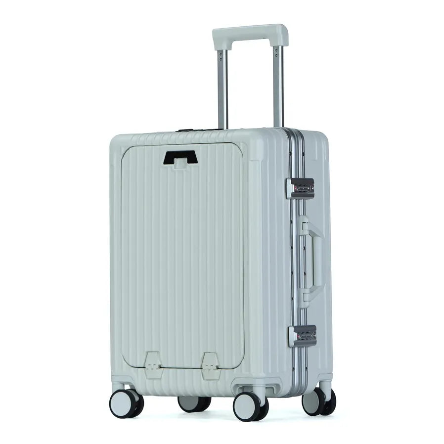 JMT-858698 Custom Lightweight 4-Wheel Trolley Luggage with Aluminium Frame for Travel