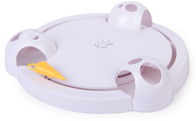 JMT-858954 Electric Toy Rat Carousel with Catching Disk for Pet Playtime - 32x7 cm Plastic Design