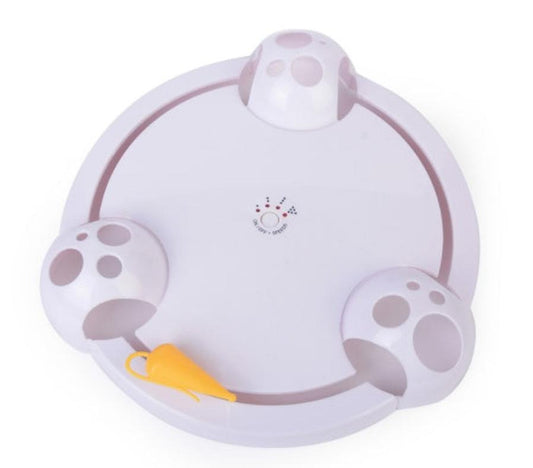 JMT-858954 Electric Toy Rat Carousel with Catching Disk for Pet Playtime - 32x7 cm Plastic Design