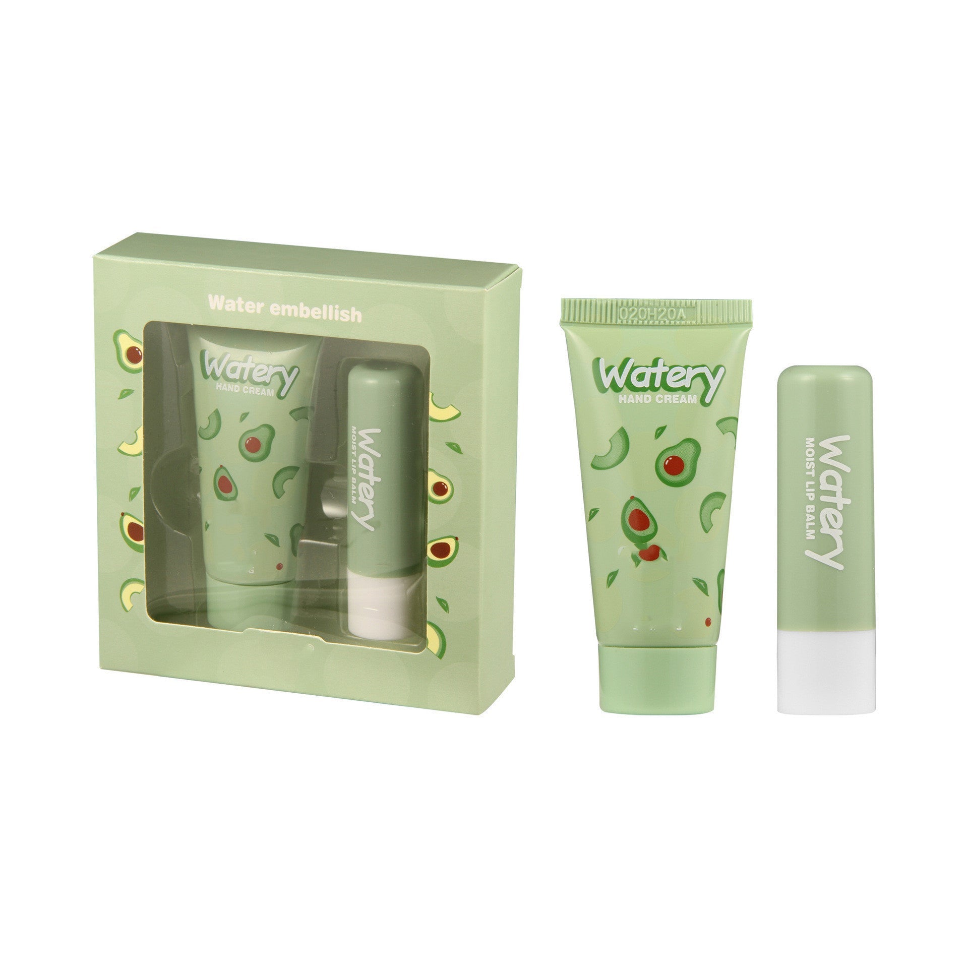 JMT-859082 Moisturizing Hand Cream and Lip Balm Set with Avocado, Strawberry, and Peach Extracts