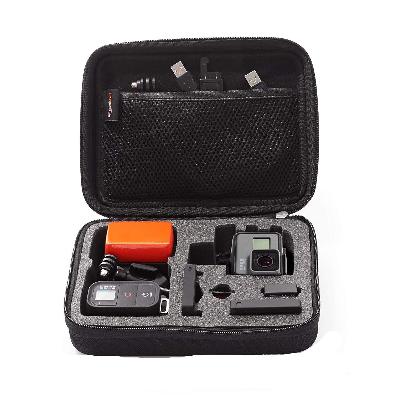 JMT-859146 Anti-Shock Portable Case for GoPro and Accessories - Foam Padding, Durable Zipper, and Carry Handle