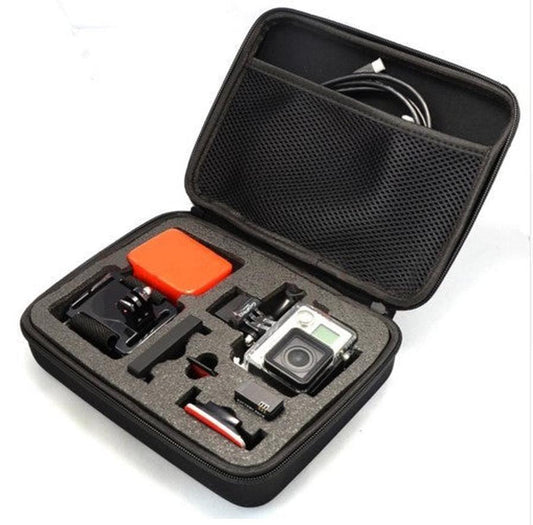 JMT-859146 Anti-Shock Portable Case for GoPro and Accessories - Foam Padding, Durable Zipper, and Carry Handle