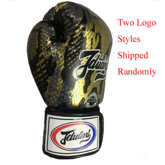 JMT-859210 Mad Python Boxing Gloves - PU Leather, 8oz/10oz/12oz/14oz - Black/White/Red - Ideal for Fighting, Boxing, Sanshou, Muay Thai