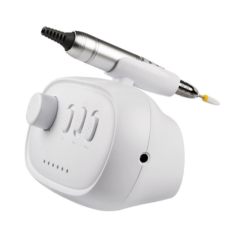 JMT-859274 Electric Nail Grinder with Aluminum Handle and Ambient Light - Versatile Polishing Tool in Pink, White, Black, and Blue