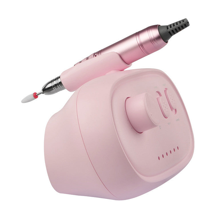 JMT-859274 Electric Nail Grinder with Aluminum Handle and Ambient Light - Versatile Polishing Tool in Pink, White, Black, and Blue