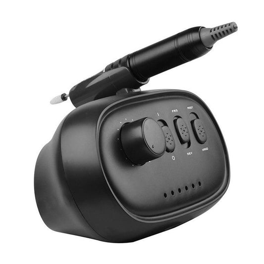 JMT-859274 Electric Nail Grinder with Aluminum Handle and Ambient Light - Versatile Polishing Tool in Pink, White, Black, and Blue