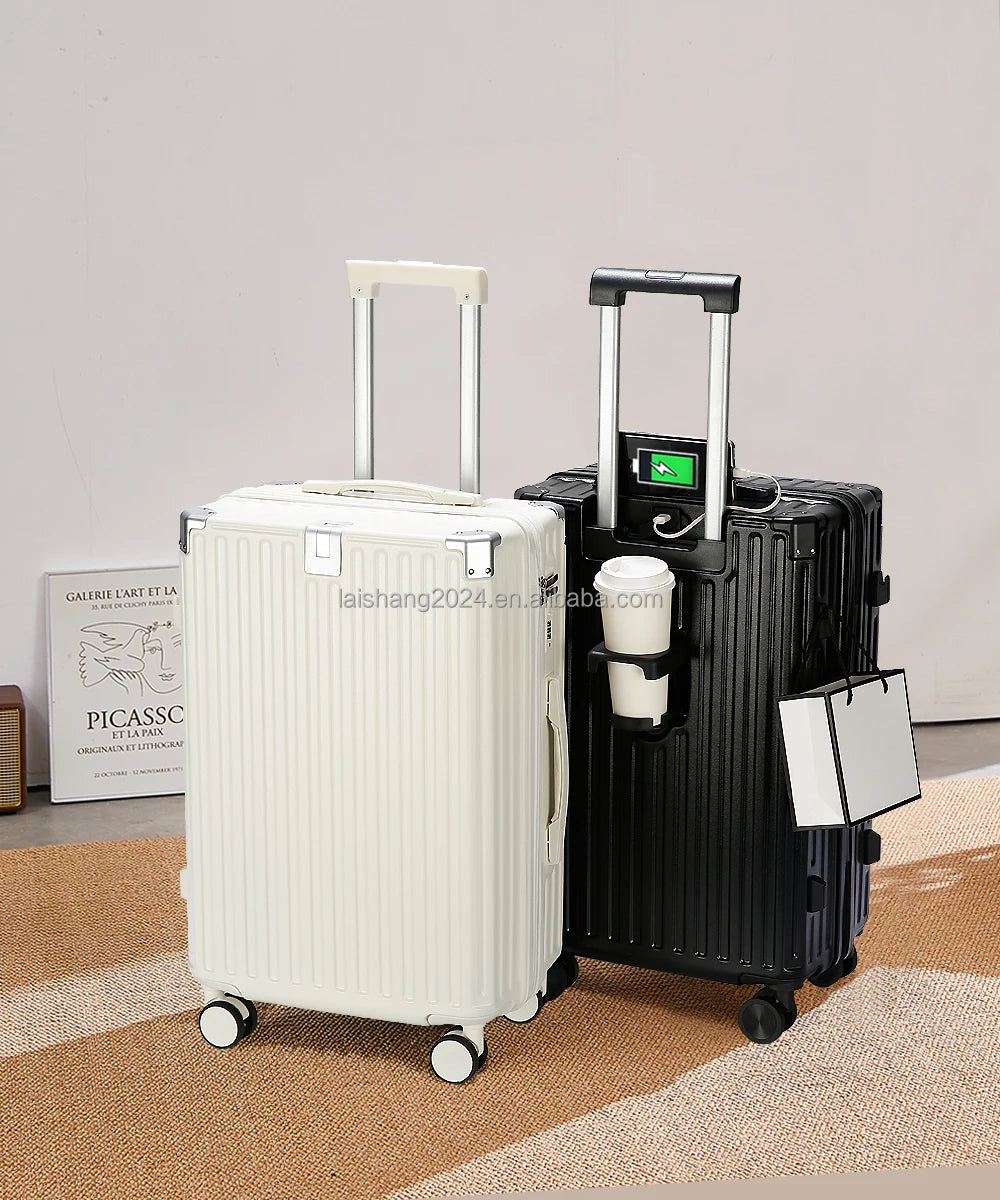 JMT-859594 Lightweight 4-Piece Soft Shell Wheeled Luggage Set for Travel