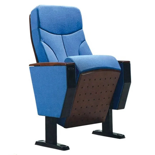 JMT-859722 Stackable Auditorium Chair with 100% Polyester Fabric and Cold Molded PU Foam, Ideal for Student Halls and Events