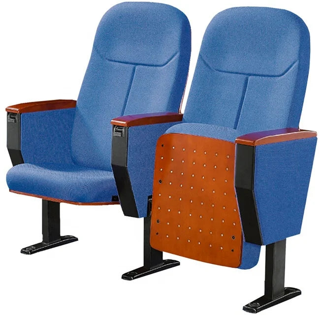 JMT-859722 Stackable Auditorium Chair with 100% Polyester Fabric and Cold Molded PU Foam, Ideal for Student Halls and Events