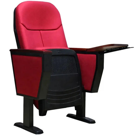 JMT-859722 Stackable Auditorium Chair with 100% Polyester Fabric and Cold Molded PU Foam, Ideal for Student Halls and Events