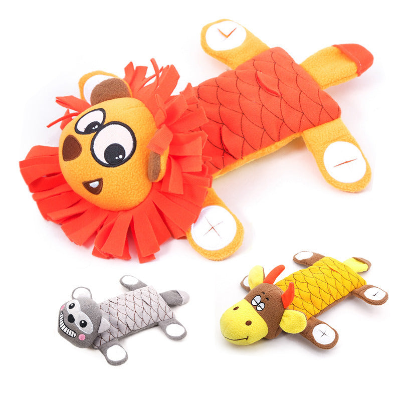 JMT-859786 Interactive Plush Dog Toy with Hidden Treat Compartments and Sound Effects