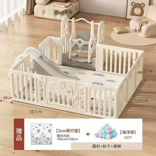 JMT-859914 Quality Ground Protective Plastic Playpen for Infant Play Area
