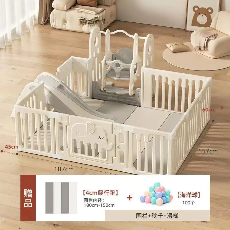 JMT-859914 Quality Ground Protective Plastic Playpen for Infant Play Area