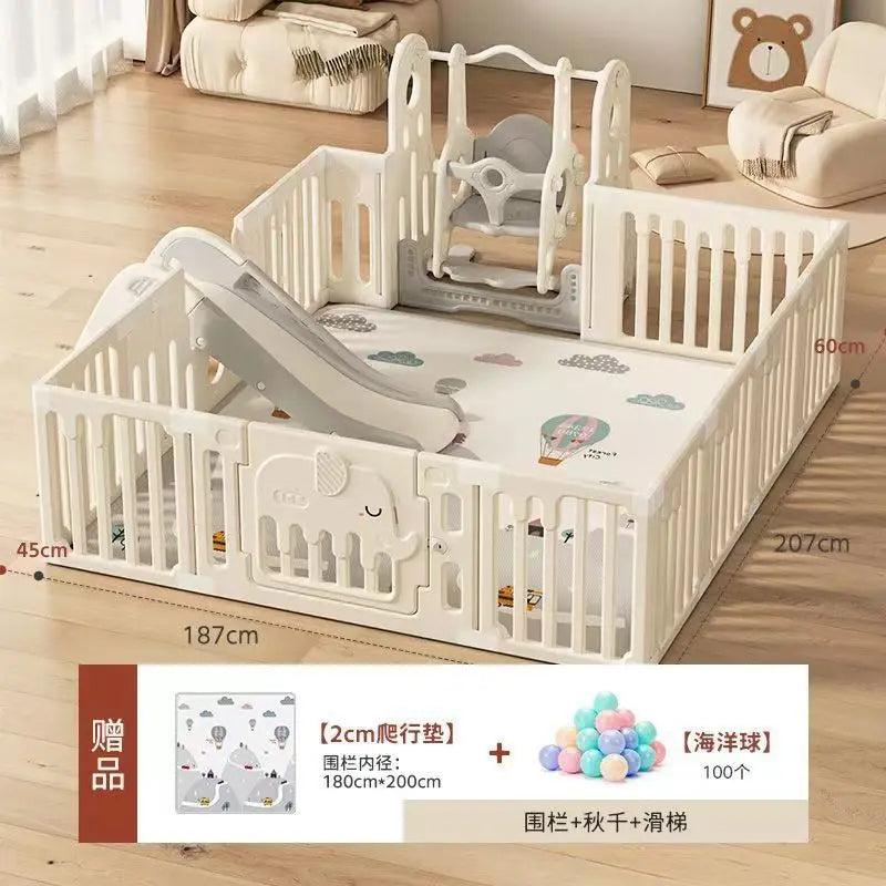 JMT-859914 Quality Ground Protective Plastic Playpen for Infant Play Area