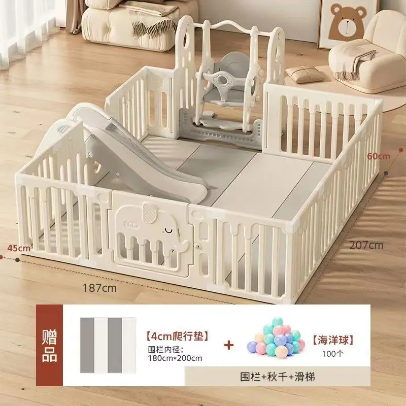 JMT-859914 Quality Ground Protective Plastic Playpen for Infant Play Area