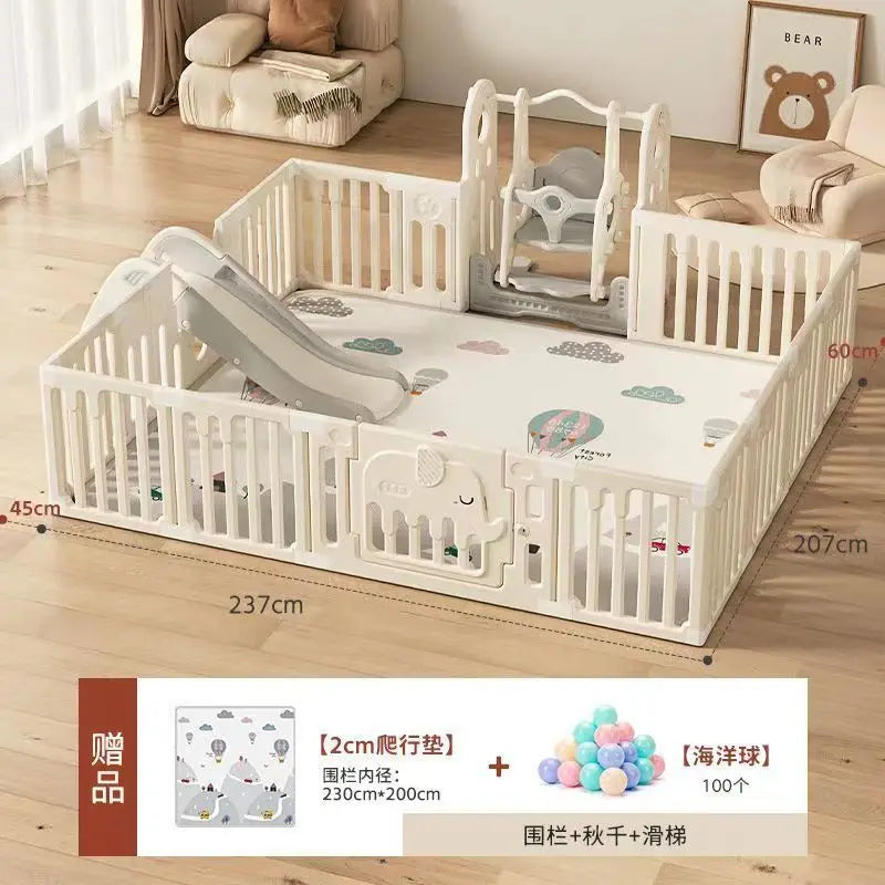 JMT-859914 Quality Ground Protective Plastic Playpen for Infant Play Area