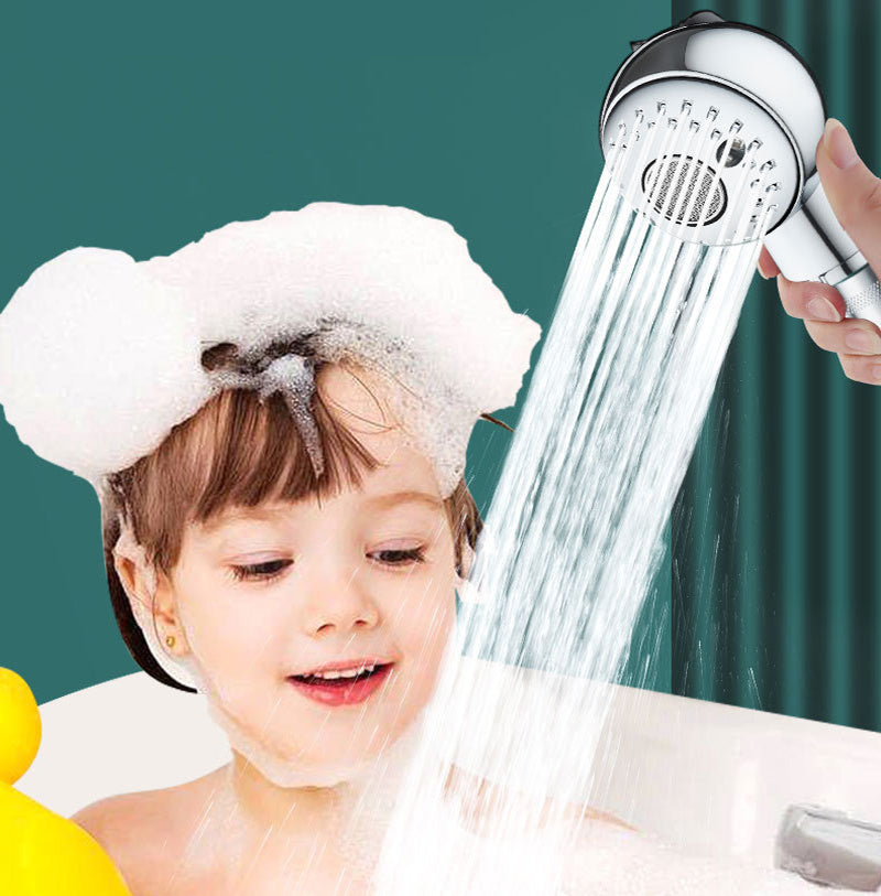 JMT-860042 Non-Pressure Handheld Shower Head for Gentle Washing of Pets and Babies, Easy Installation, ABS Plastic, Silver