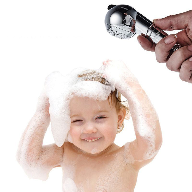 JMT-860042 Non-Pressure Handheld Shower Head for Gentle Washing of Pets and Babies, Easy Installation, ABS Plastic, Silver