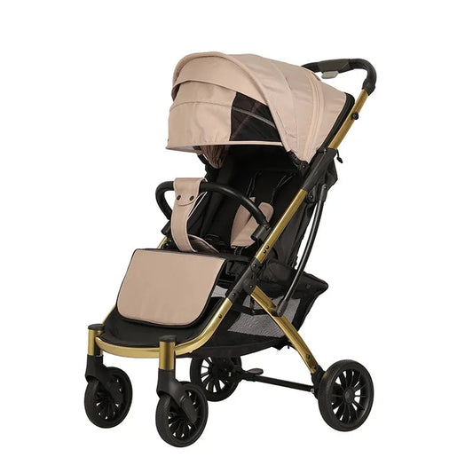 JMT-860106 Full Canopy Stroller with Large Capacity Shopping Basket for Newborns - Hands-Free Convenience for Outings