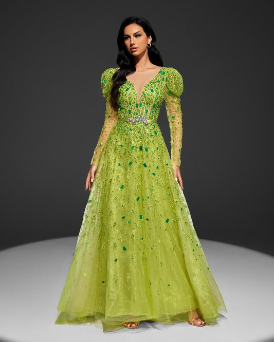 JMT-860362 Elegant Green Women's Dress - Model SH0024
