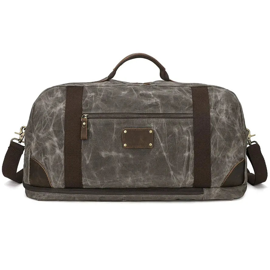 JMT-860362 Retro Canvas Travel Bag with Leather Accents - Large Capacity Crossbody Handbag for Adventurers