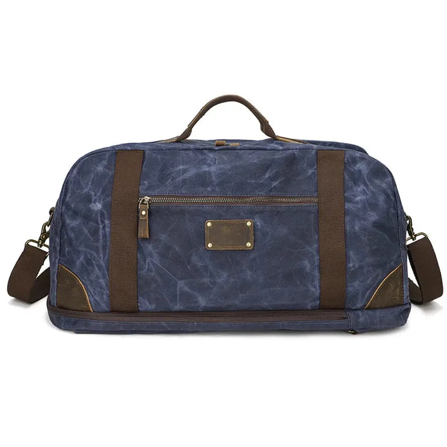 JMT-860362 Retro Canvas Travel Bag with Leather Accents - Large Capacity Crossbody Handbag for Adventurers