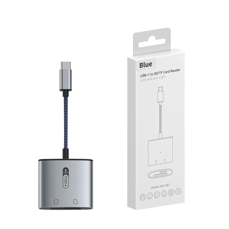JMT-860618 2 in 1 USB-C to SD and TF Card Reader for Android Devices, Plug and Play Compatibility