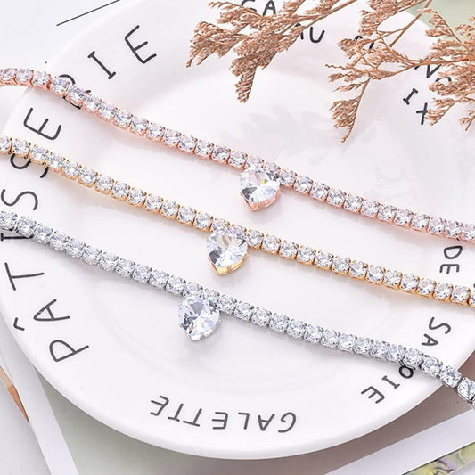 JMT-860618 Bling Rhinestone Heart-Shaped Pet Necklace for Dogs and Cats – Stylish Collar Accessory