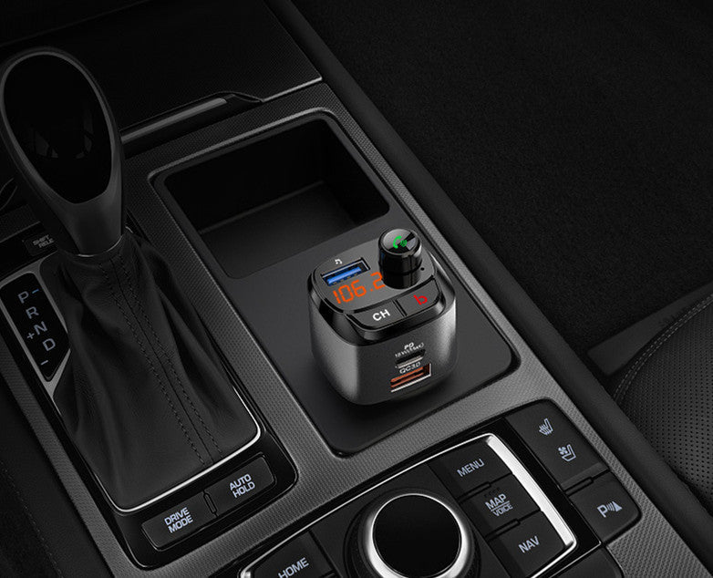 JMT-860938 Compact Bluetooth Car Player with BASS Boost, Fast Charging, Voice Assistant & 64GB USB Support