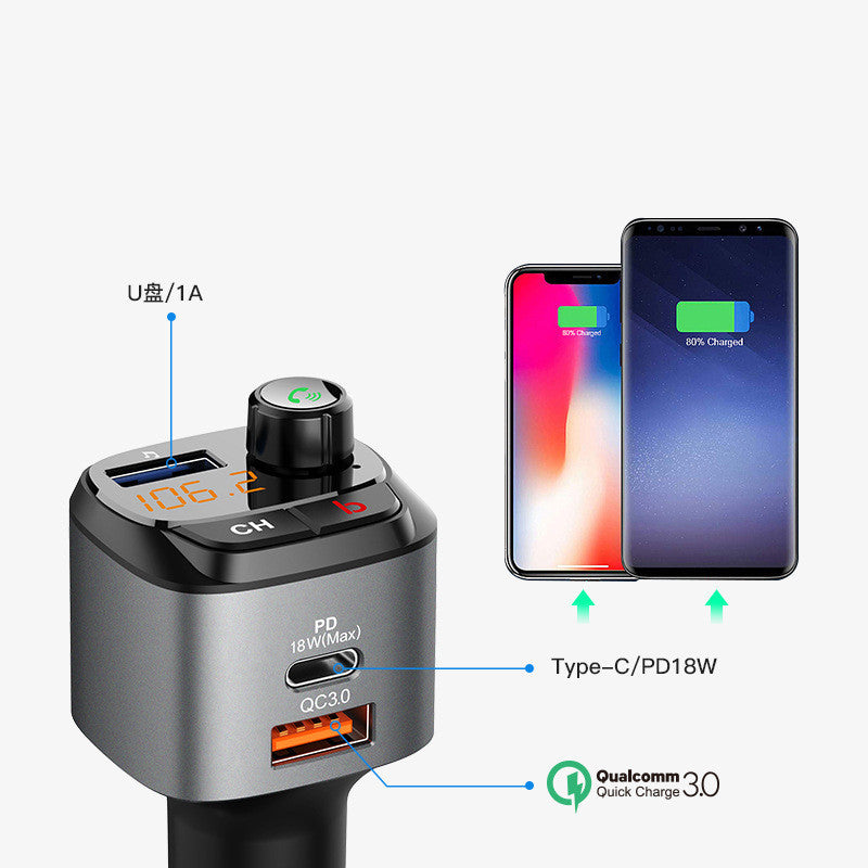 JMT-860938 Compact Bluetooth Car Player with BASS Boost, Fast Charging, Voice Assistant & 64GB USB Support