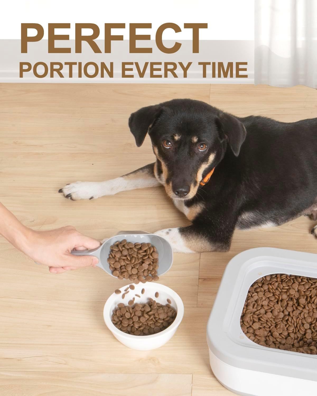 JMT-860938 Pet Food Scoop with Measurement Lines - 1 Cup Capacity, BPA-Free, Dishwasher Safe, Made with 25% Recycled Plastic