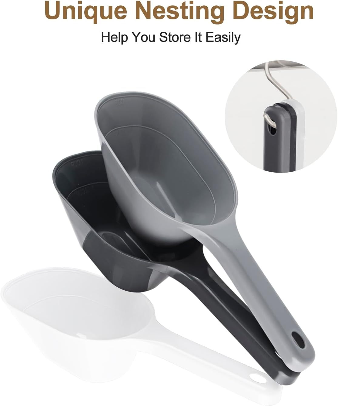 JMT-860938 Pet Food Scoop with Measurement Lines - 1 Cup Capacity, BPA-Free, Dishwasher Safe, Made with 25% Recycled Plastic