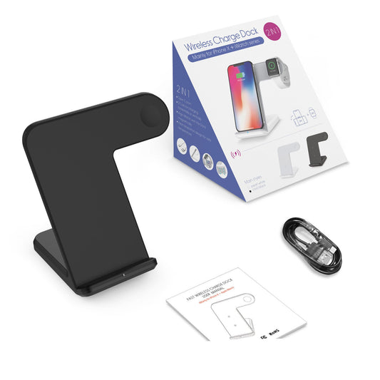JMT-861130 Mobile Phone Wireless Charger with Type-C Cable and User Manual, Compact PC+ABS and Silicone Design