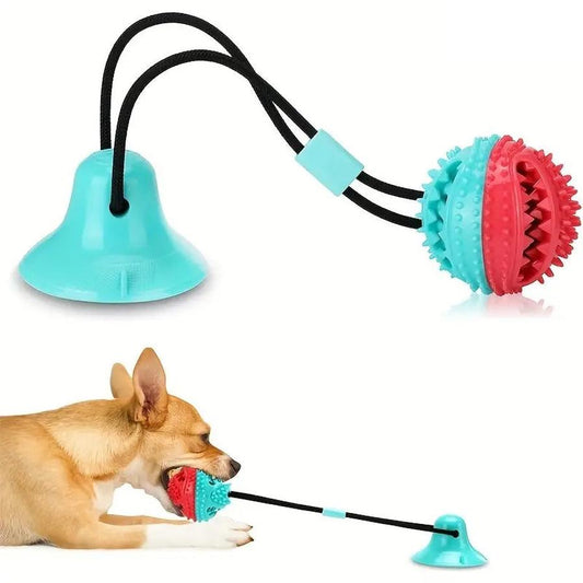 JMT-861258 Durable Interactive Dog Toy with Suction Cup for Chewing, Teething, and Tug-of-War Activities