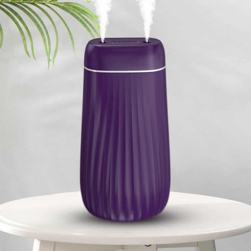 JMT-861258 USB Mini Desktop Humidifier with Dual Heads, 1.0-2.5L Capacity, Negative Ion Function, 36dB Quiet Operation