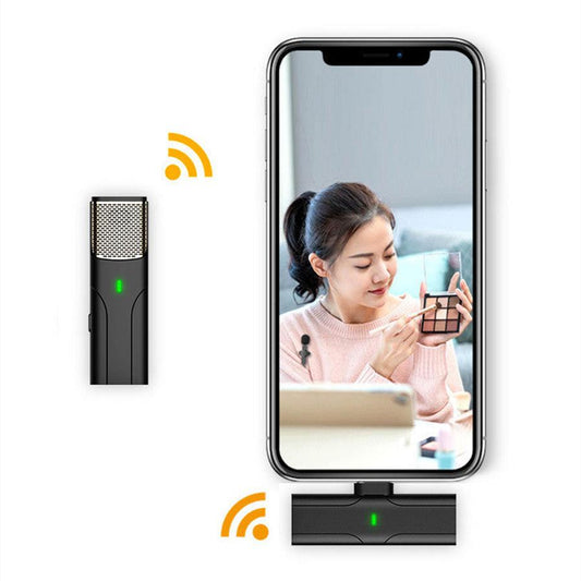 JMT-861450 Wireless Lavalier Microphone with 9ms Low Latency and Intelligent Noise Reduction for Outdoor Recording