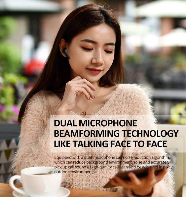 JMT-861450 Wireless Touch Control Magnetic Earbuds with 9D Stereo and ENC Noise Cancelling Technology