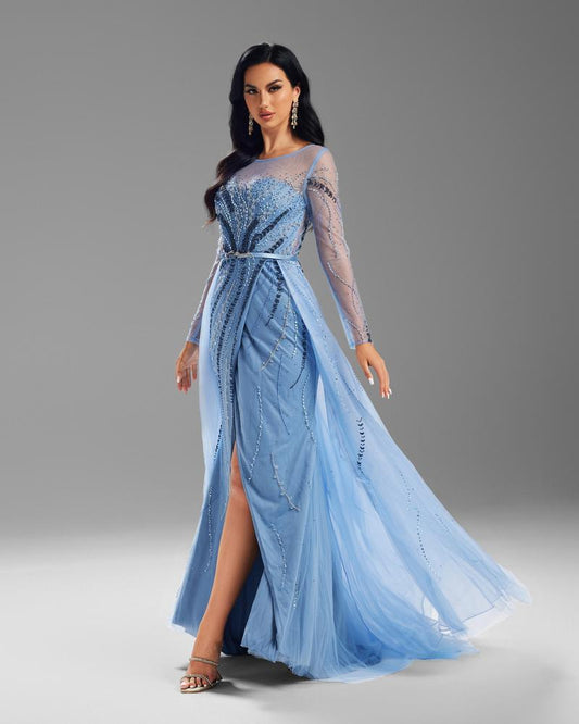 JMT-861514 Elegant Blue Women's Gown - Model SH0016