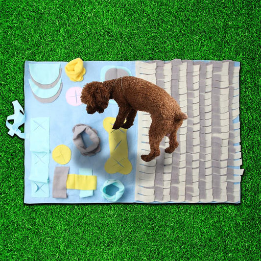 JMT-861578 Foraging Training Mat - Cloth Sniffing Mat in Pink and Beige, 60x90cm & 45x45cm Options