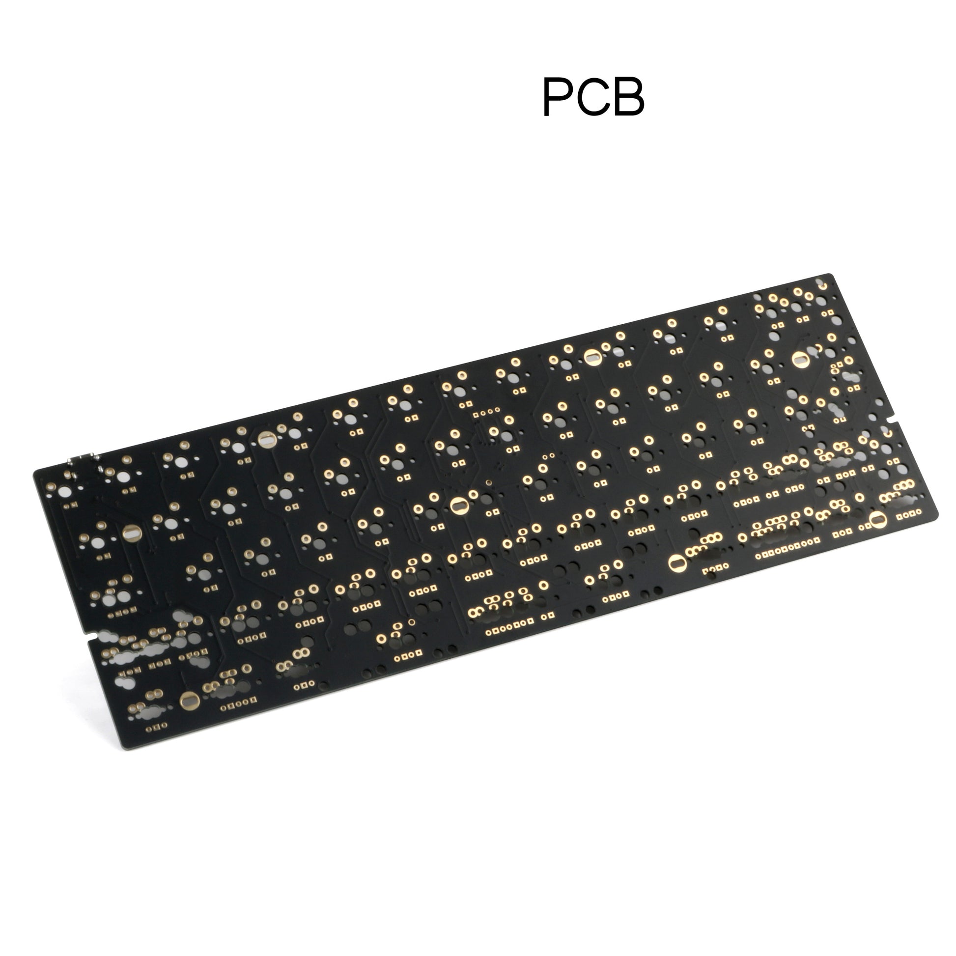 JMT-861898 USB Ergonomic Keyboard PCD Board with Multimedia Function Keys - JK60 Black Upper & Lower Lamp Position