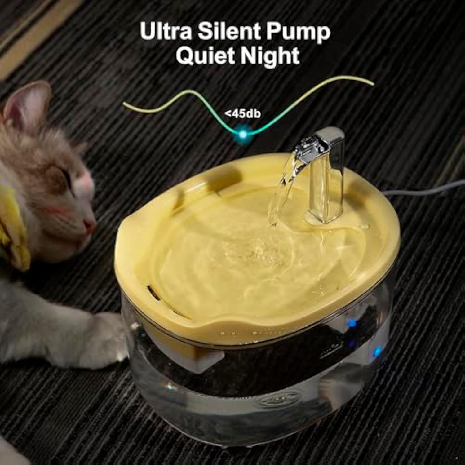 JMT-862090 Automatic Cat and Dog Water Fountain with 1500ml Capacity, Quiet Pump and Triple Filtration System for Healthy Hydration