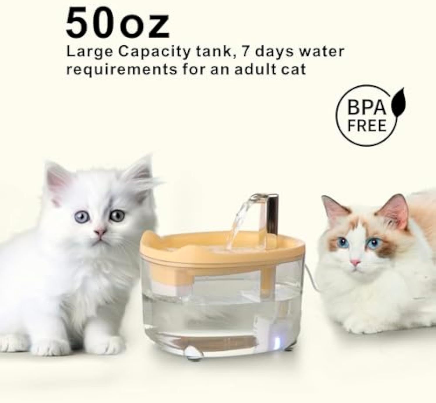 JMT-862090 Automatic Cat and Dog Water Fountain with 1500ml Capacity, Quiet Pump and Triple Filtration System for Healthy Hydration