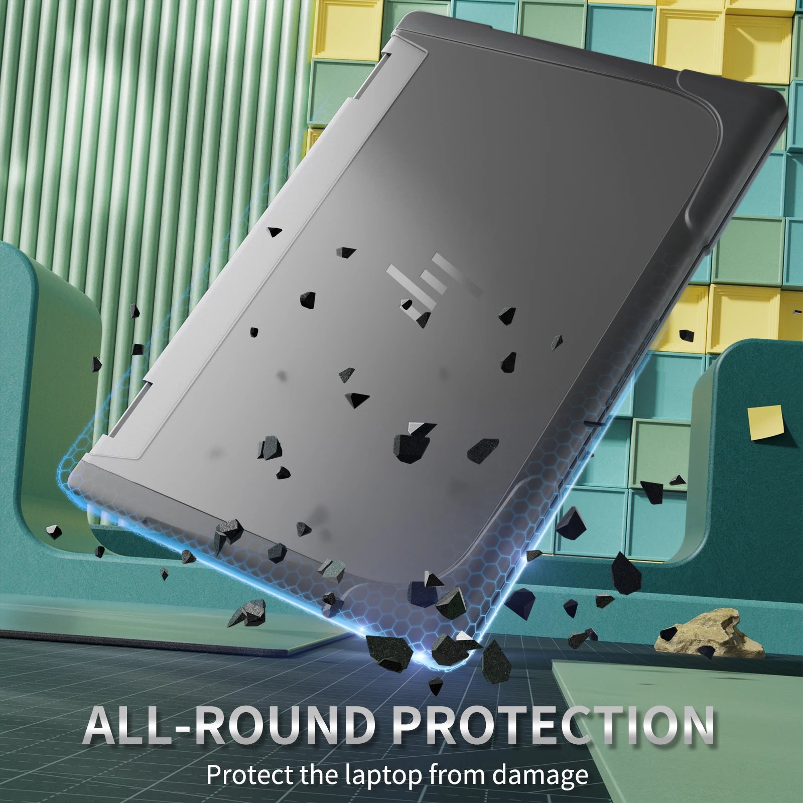 JMT-862090 Gray Hard Case Compatible with 2024-2025 14" HP Envy x360 2-in-1 Convertible Laptop