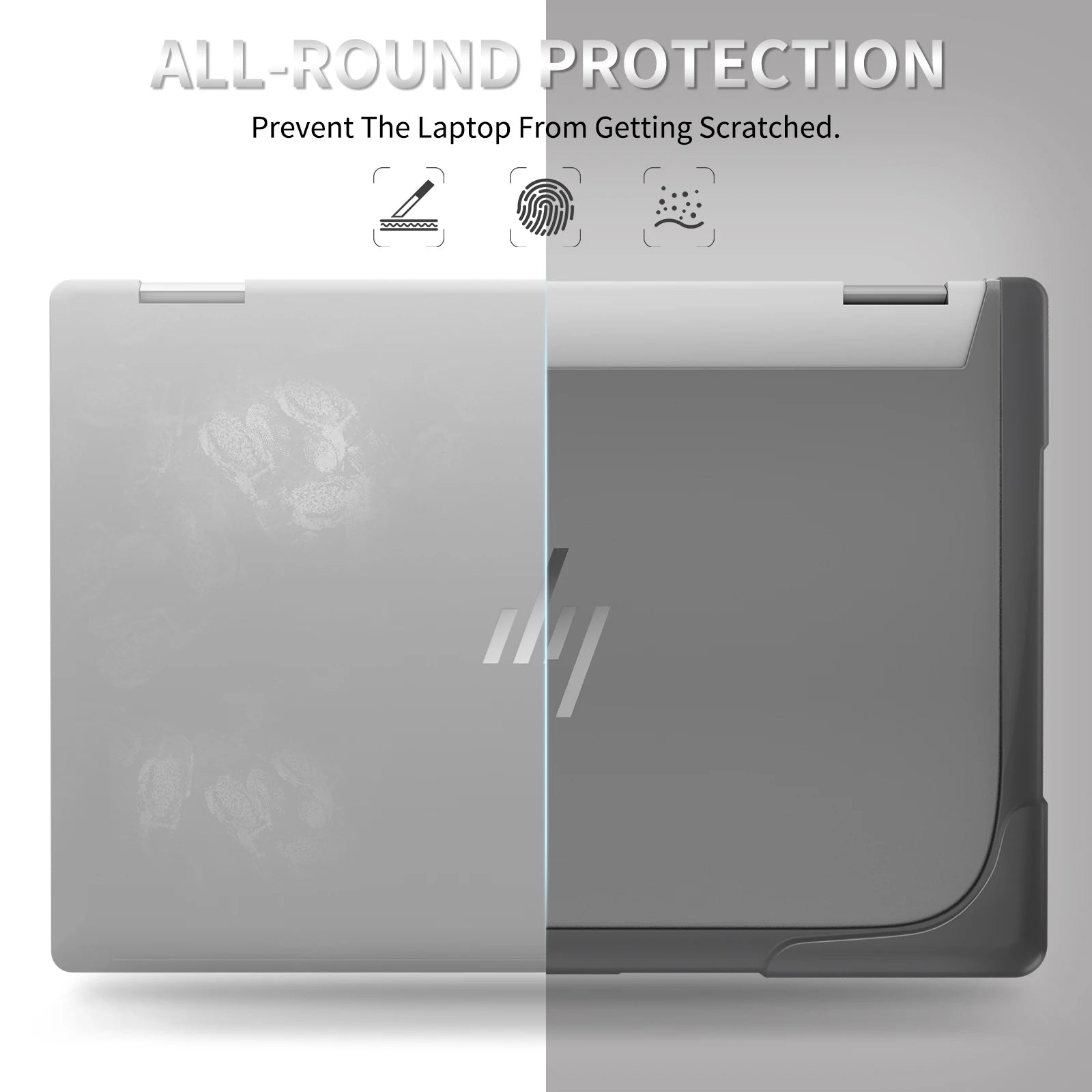 JMT-862090 Gray Hard Case Compatible with 2024-2025 14" HP Envy x360 2-in-1 Convertible Laptop