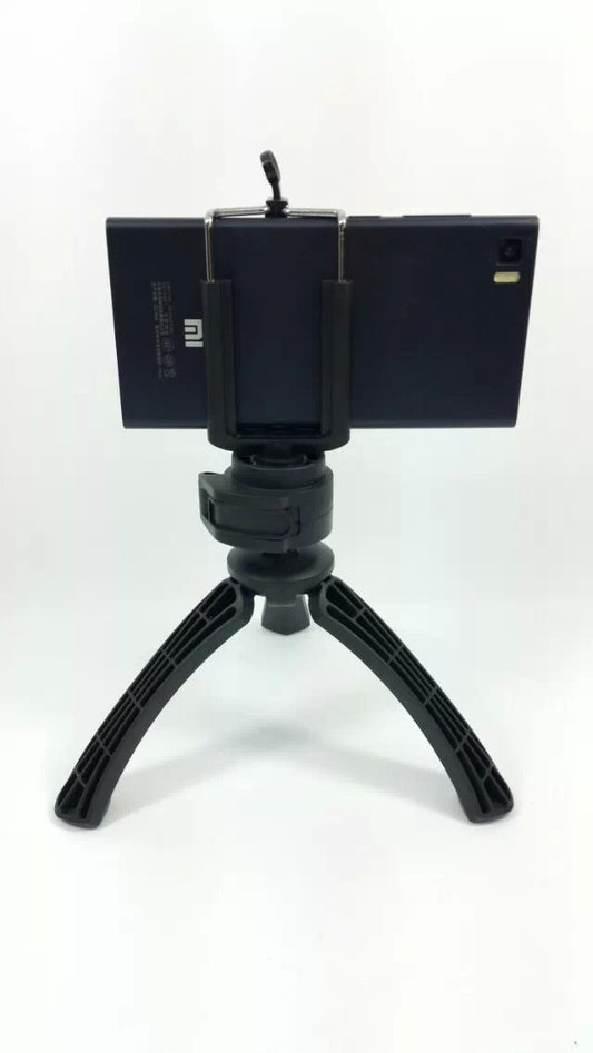 JMT-862282 Adjustable Portable Tripod Stand Holder for Cellphones and Cameras - Compatible with iPhone and Universal Models