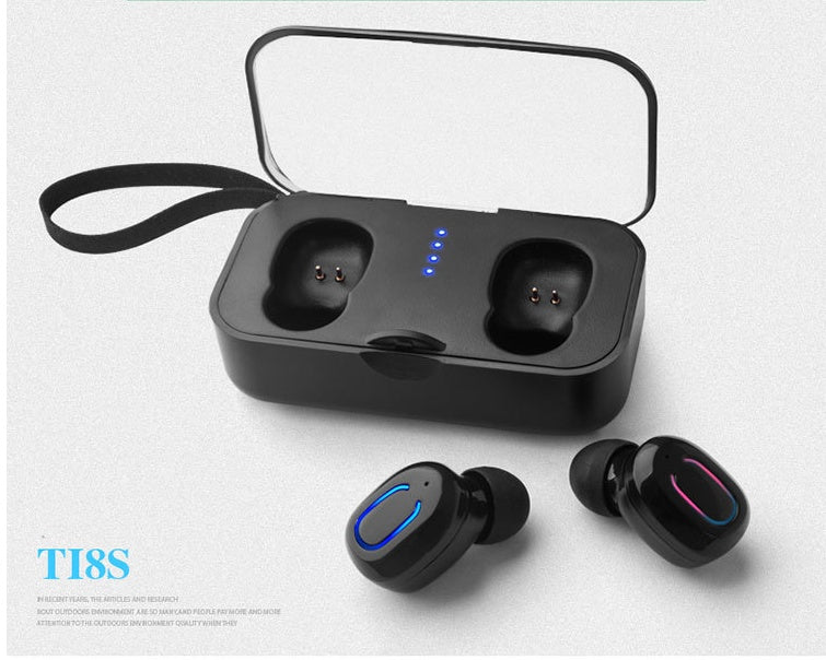 JMT-862410 Wireless Bluetooth Headset TI8S with Mini TWS Design and Binaural Calling - Bluetooth 5.0 Technology