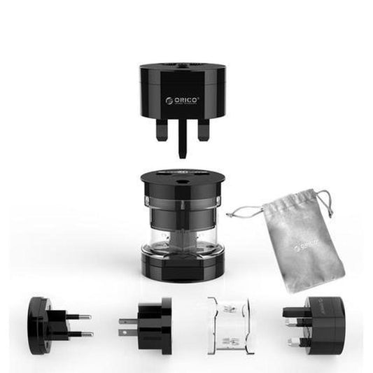JMT-862602 Universal Travel Plug Adapter with Multi-Country Compatibility and Child Protection Feature