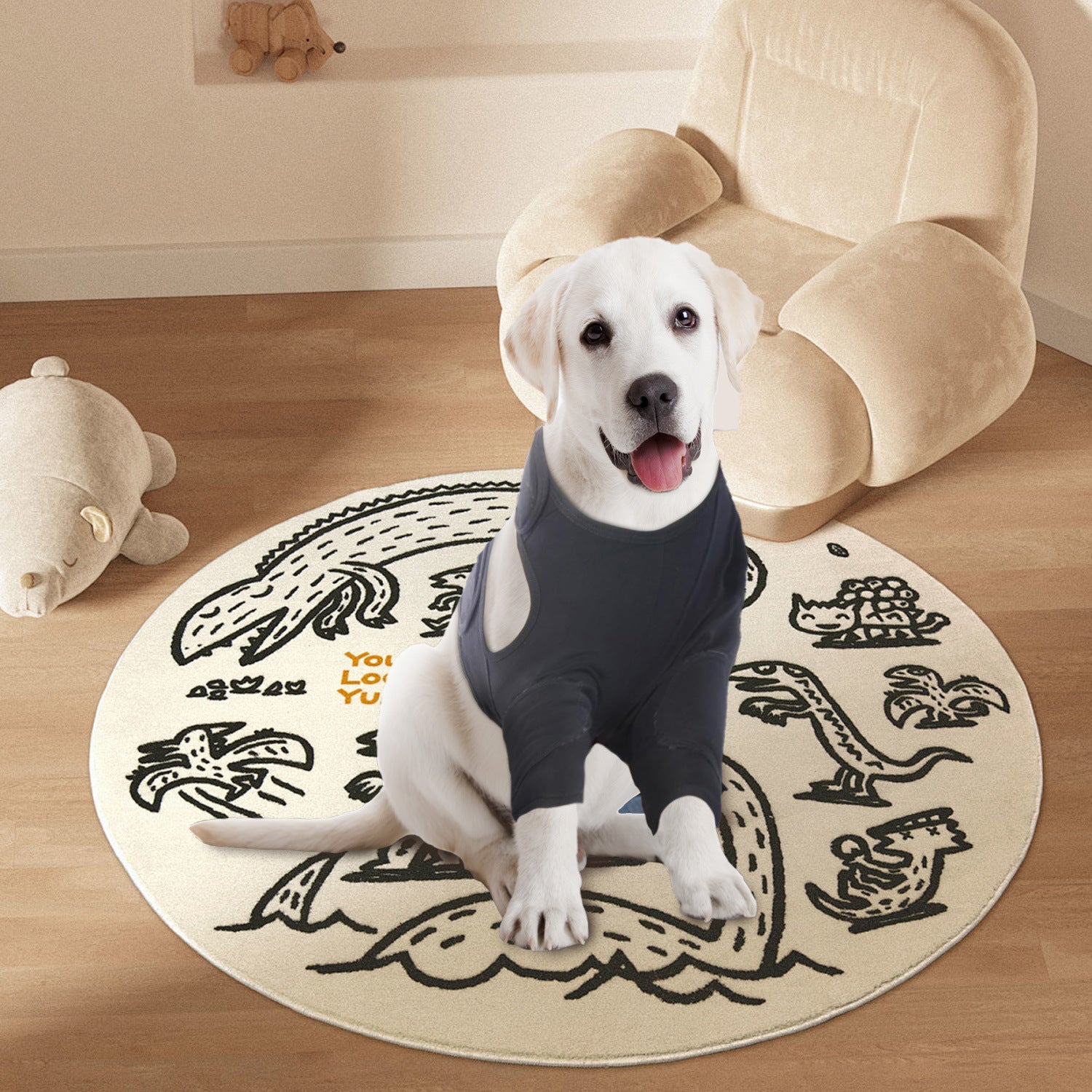 JMT-863050 Comfortable Pet Front Leg Sleeve Wrap for Healing Support - Anti-Licking Elbow Brace for Dogs