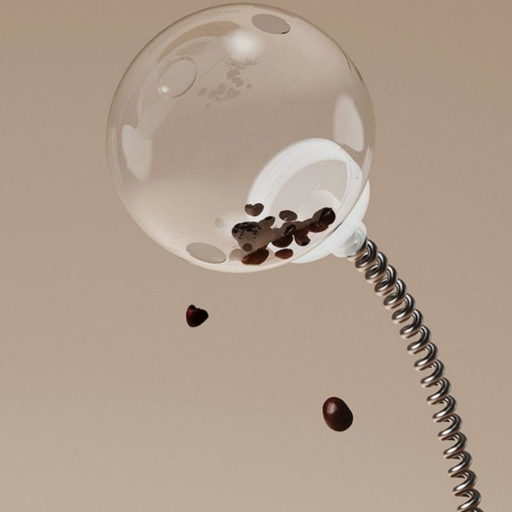 JMT-863242 Interactive Cat Feeder Toy - Auto-Balancing Puzzle Ball for Slow Feeding and Boredom Relief